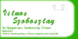 vilmos szoboszlay business card